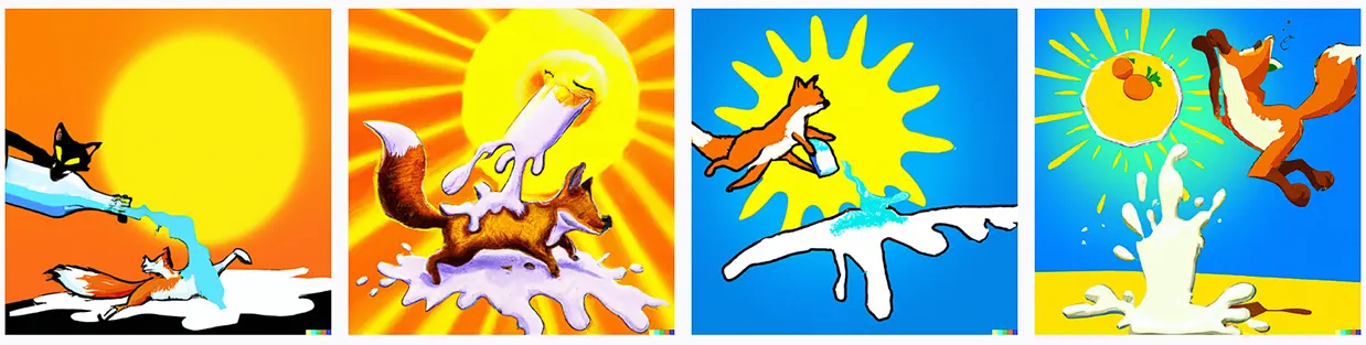 fox jump over sun