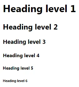 html headings
